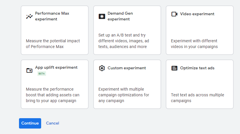 google ads experiment options 6570af2c4fdac sej - 7 Google Ads Shortcuts For Better Results With Less Effort