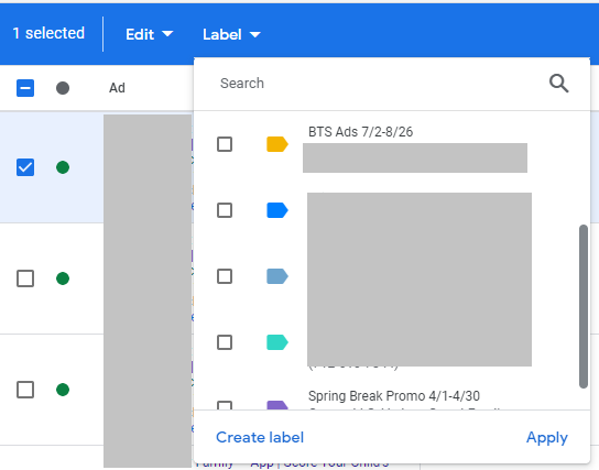 google ads label function 6570aaafa450d sej - 7 Google Ads Shortcuts For Better Results With Less Effort