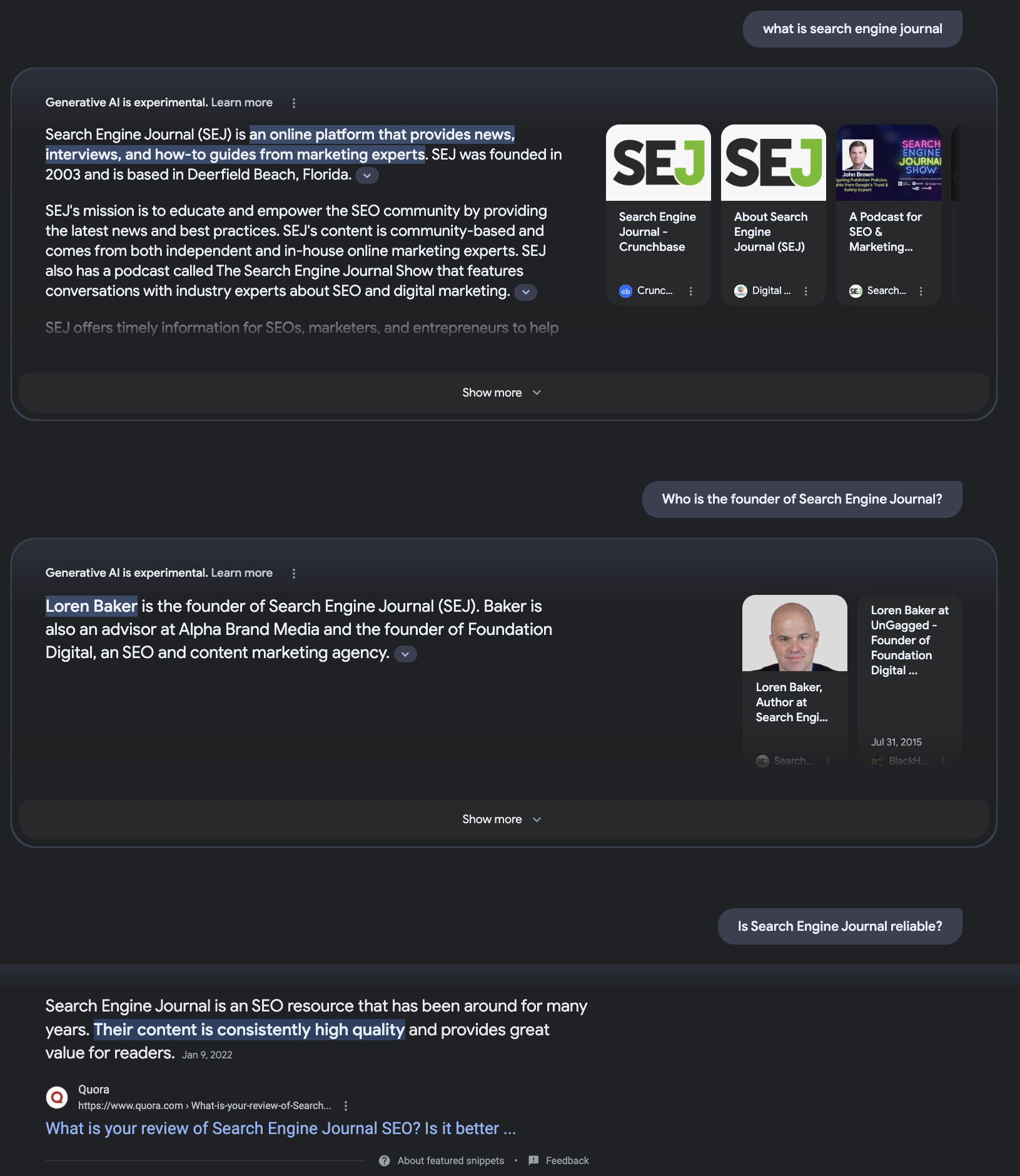 google sge follow up questions 658621e69607b sej - Google SGE And Generative AI In Search: What To Expect In 2024