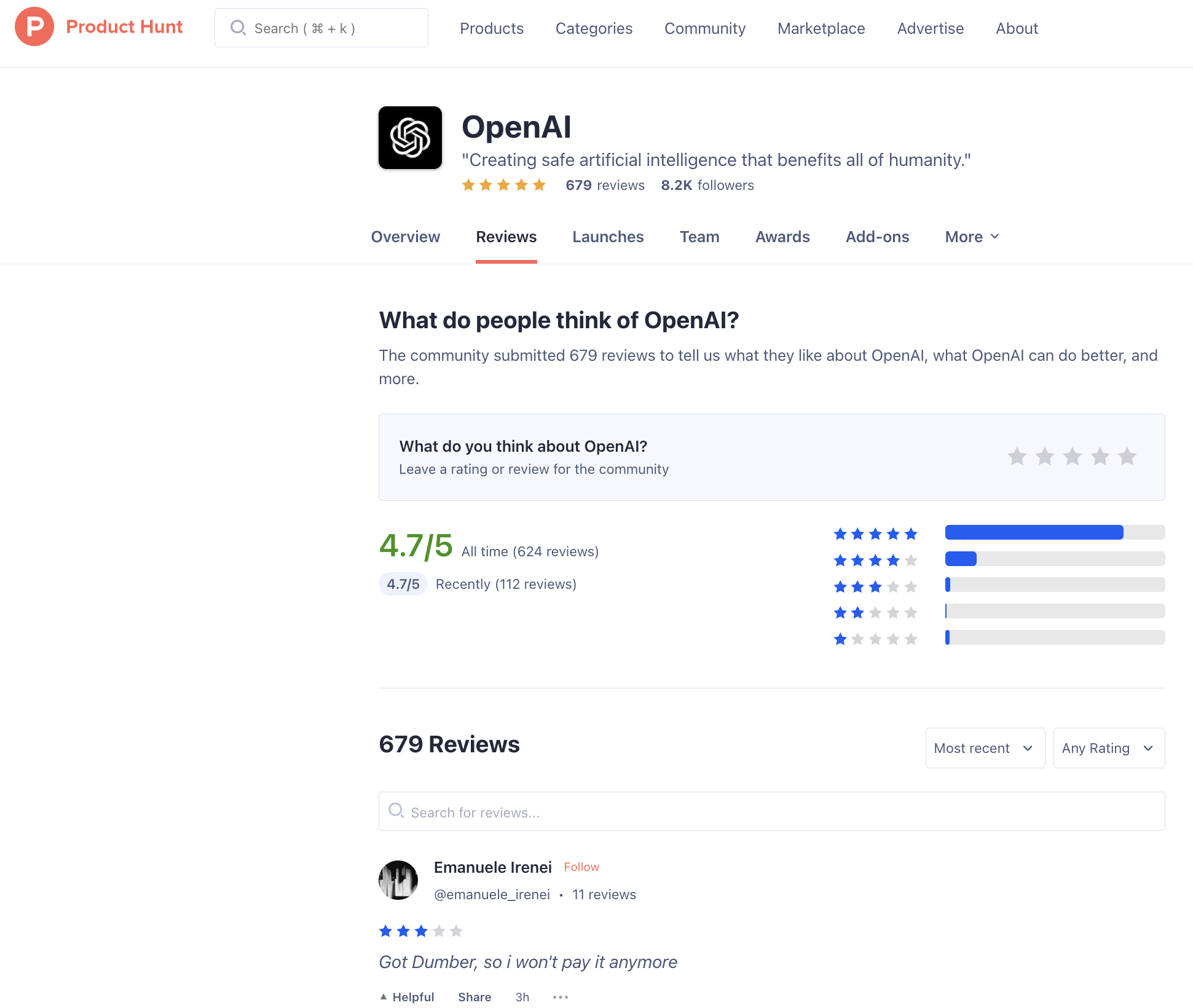 openai reviews