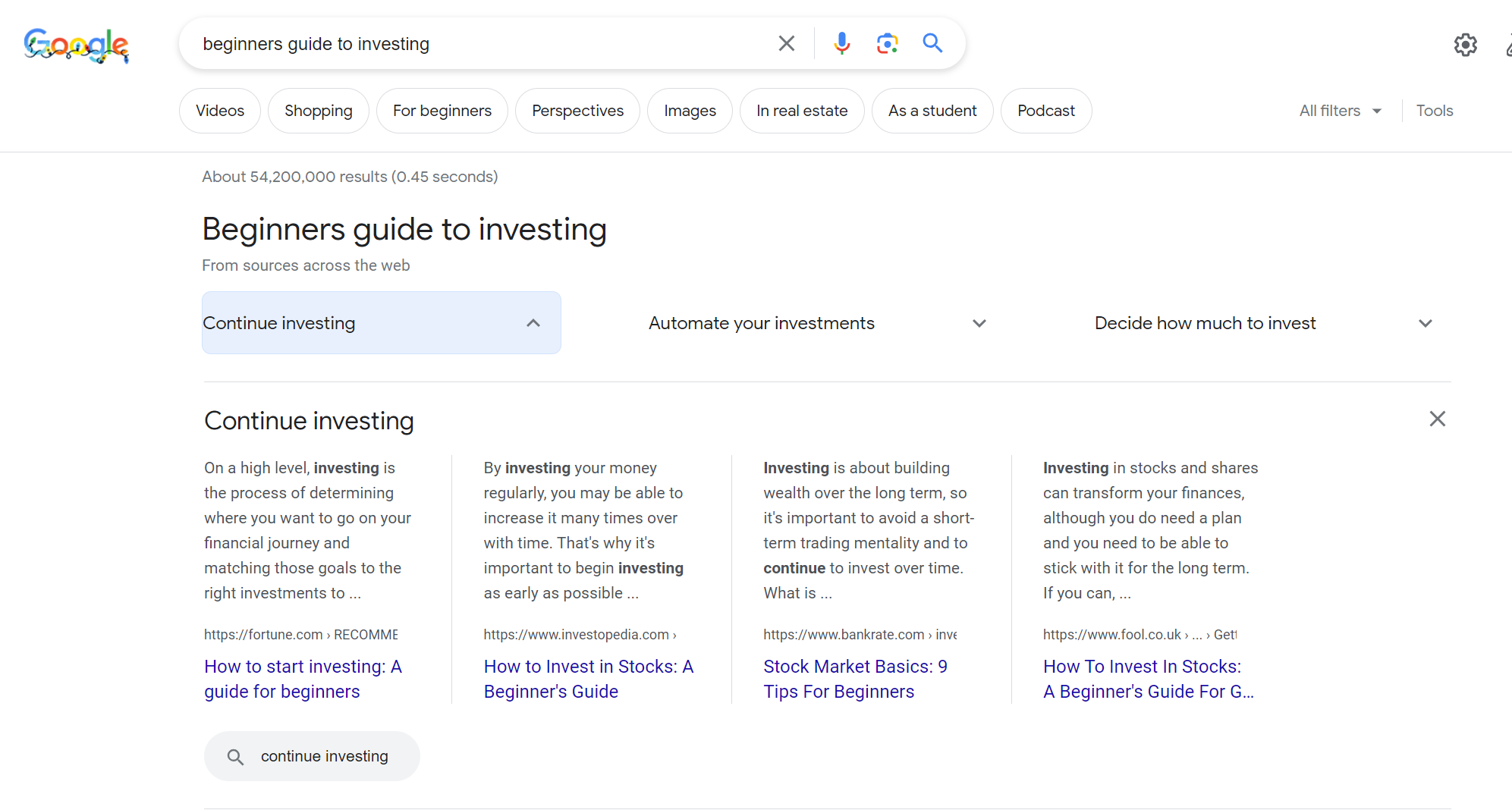search for [beginners guide to investing]