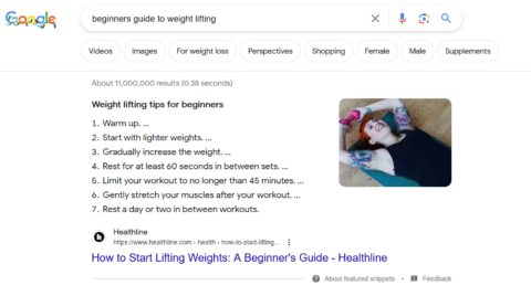 screenshot from search for beginners guide to weight lifting google december 2023 657781b1232a9 sej 480x268 - 2 New Features Spotted in The SERPs