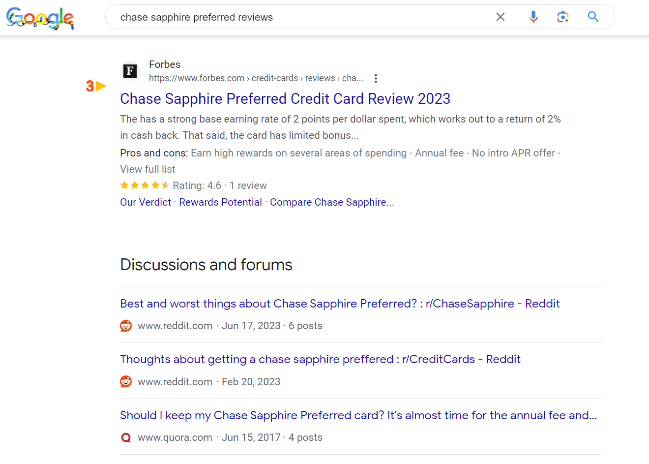 search for chase sapphire preferred reviews