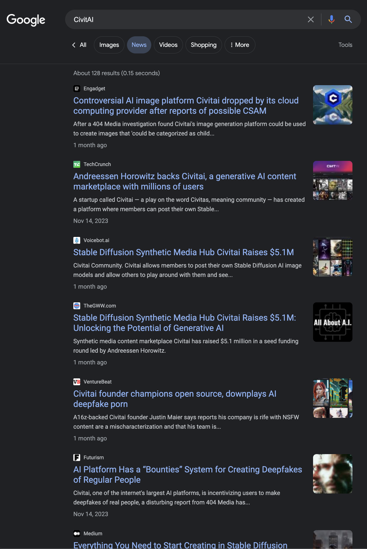 resultados do google news