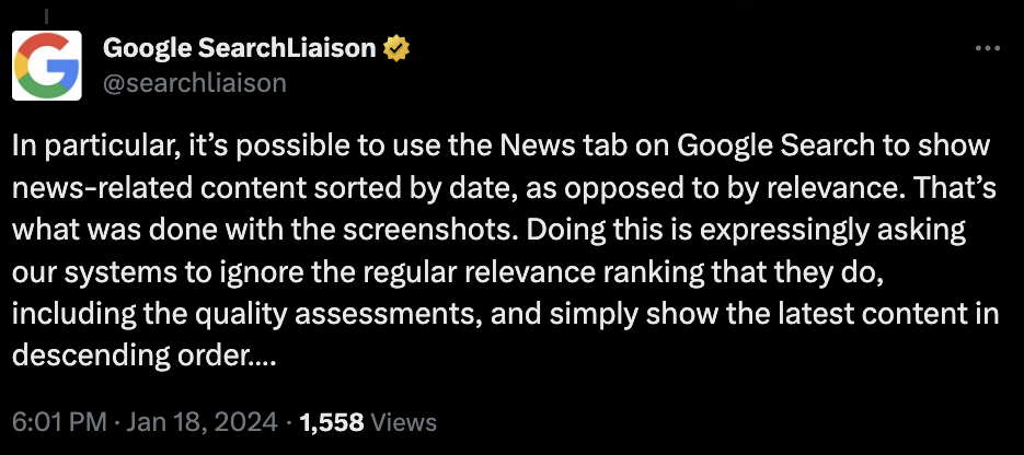 google searchliaison response boosting ai generated content 4 65aae30972fa6 sej - Why Google May Rank AI-Generated Content Over Original News