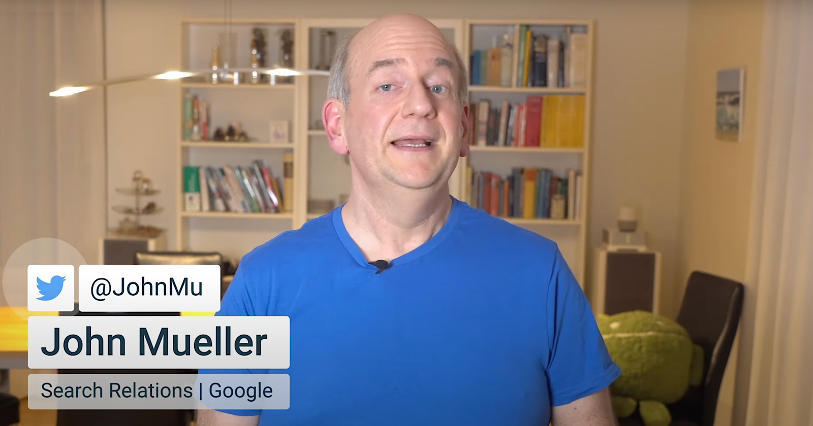 Screenshot of a video featuring Google's John Mueller.