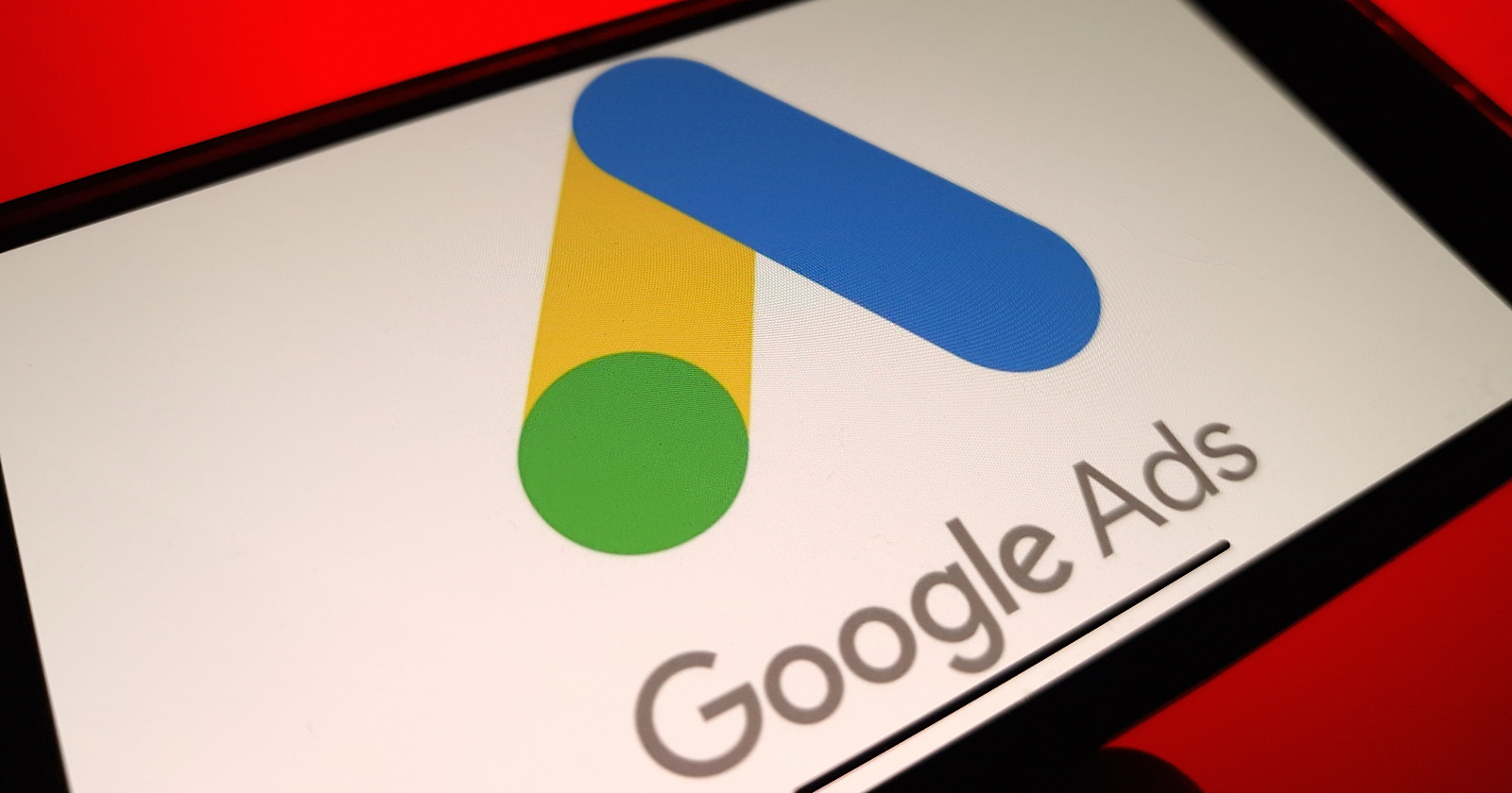 Google Ads logo displayed on mobile phone screen