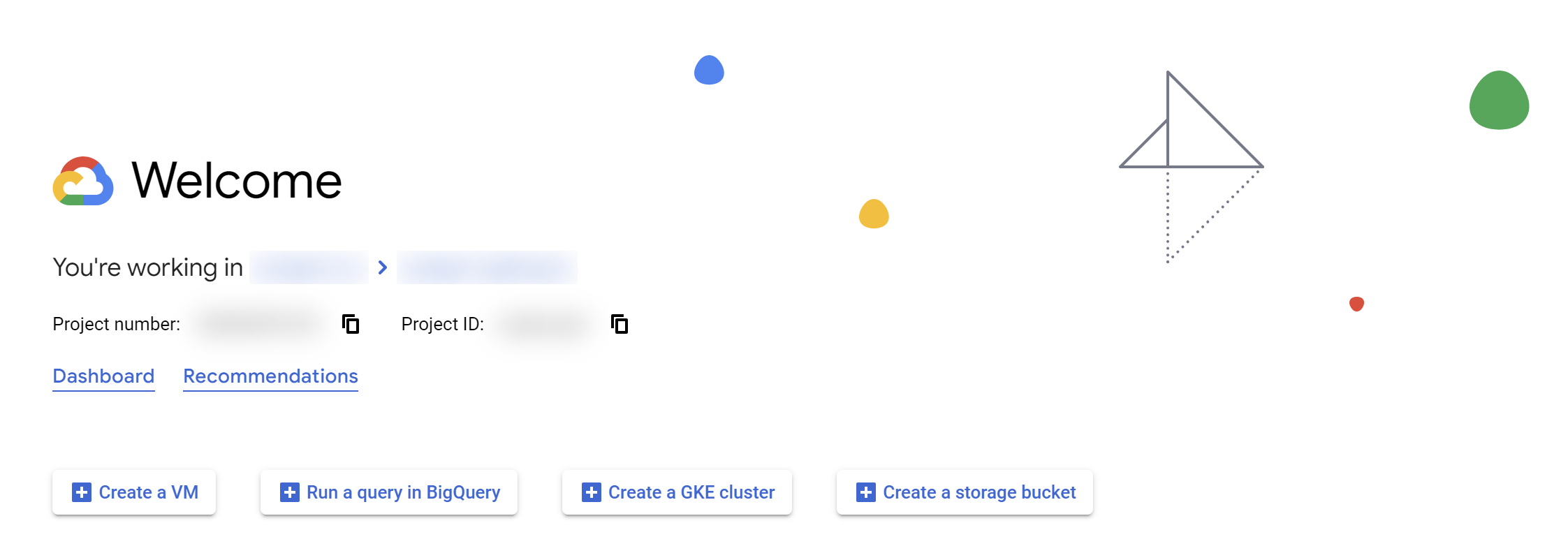 Run SQL query option among three other options on the welcome screen