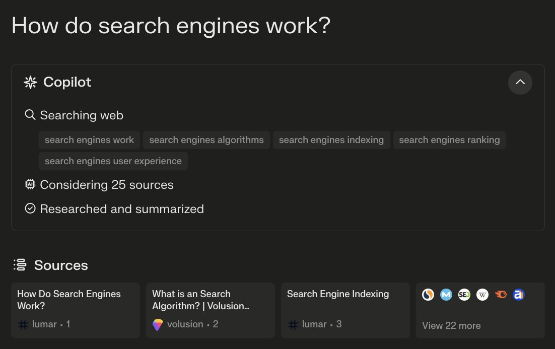 Observing how AI chatbots conduct web searches can also provide insight into how search with AI works 