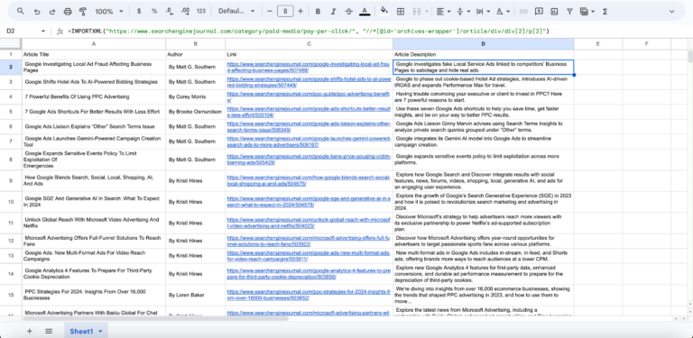 20240217 04 65cebcf934c6b sej 768x375 - How To Use Google Sheets For Web Scraping With AI