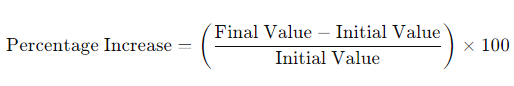 Growth rate percentage formula