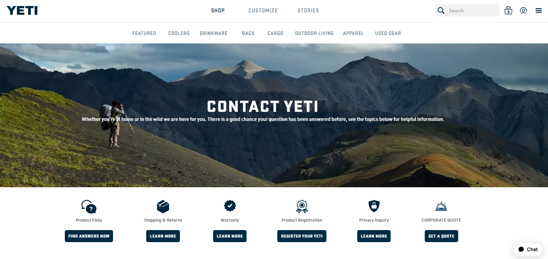 yeti contact us 02.24 65cd0ecc3a908 sej - Contact Us Page Examples: 44 Designs For Inspiration