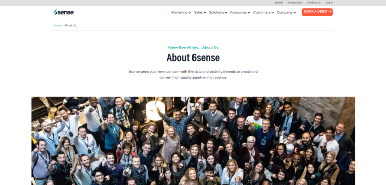 6sense - 25 Awesome About Us pages