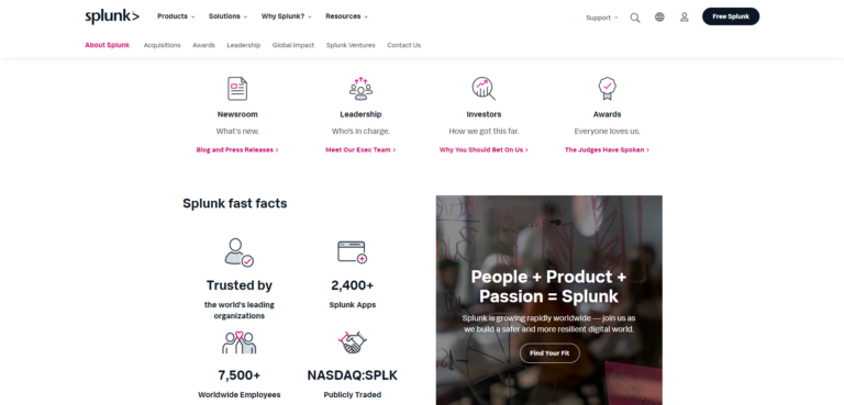 22 Splunk 768x369 - 25 Examples Of About Us Pages For Inspiration