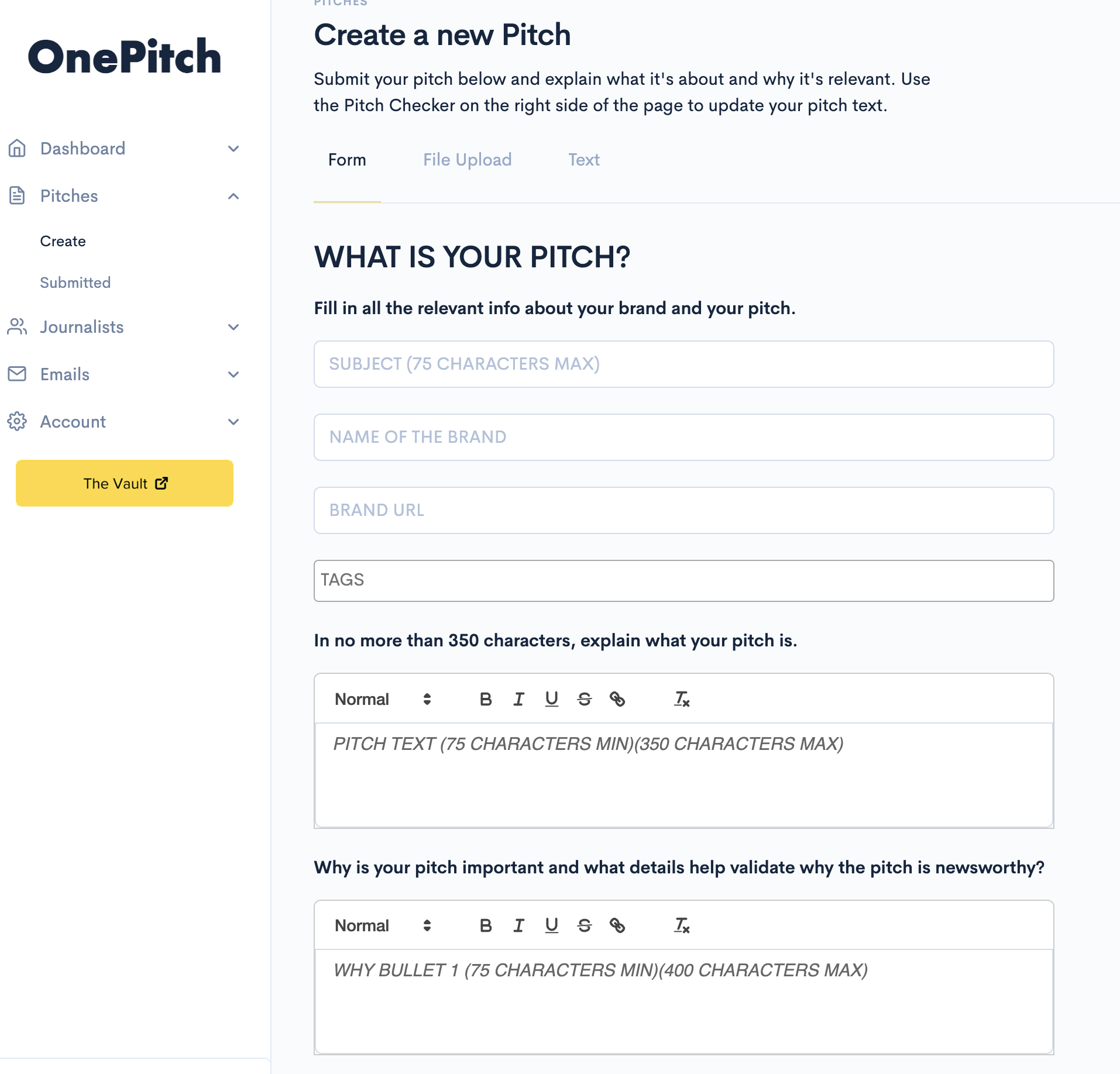 OnePitch pitch upload - 22 Places You Should Be Sharing Your Content