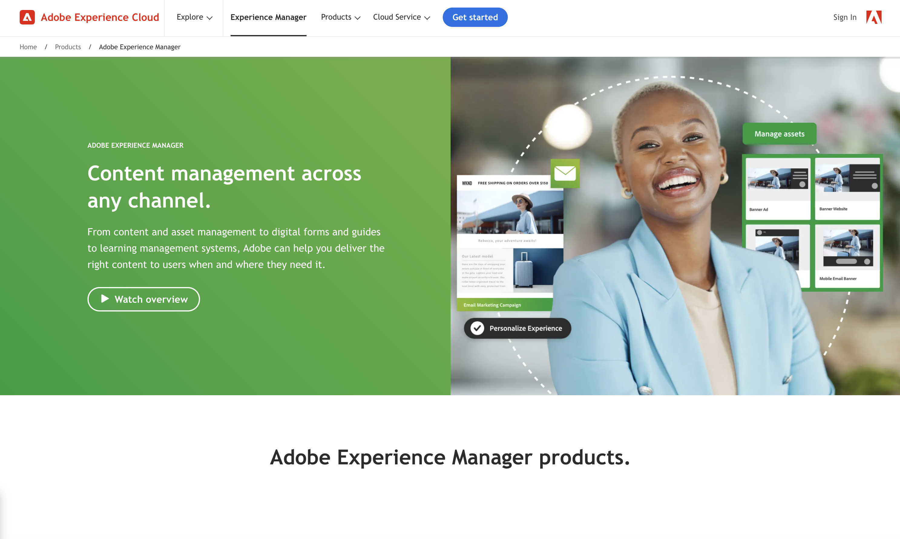 adobe experience manager homepage