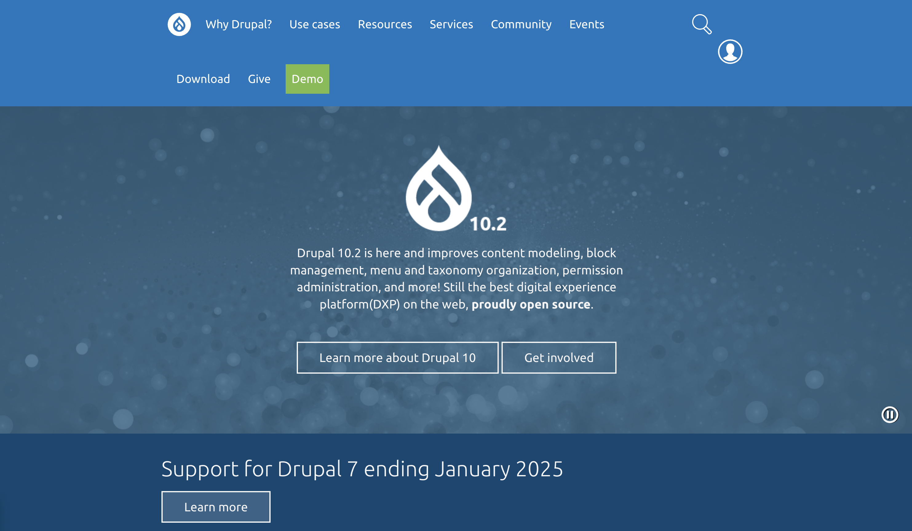 drupal homepage 634 - 25 WordPress Alternatives Best For SEO