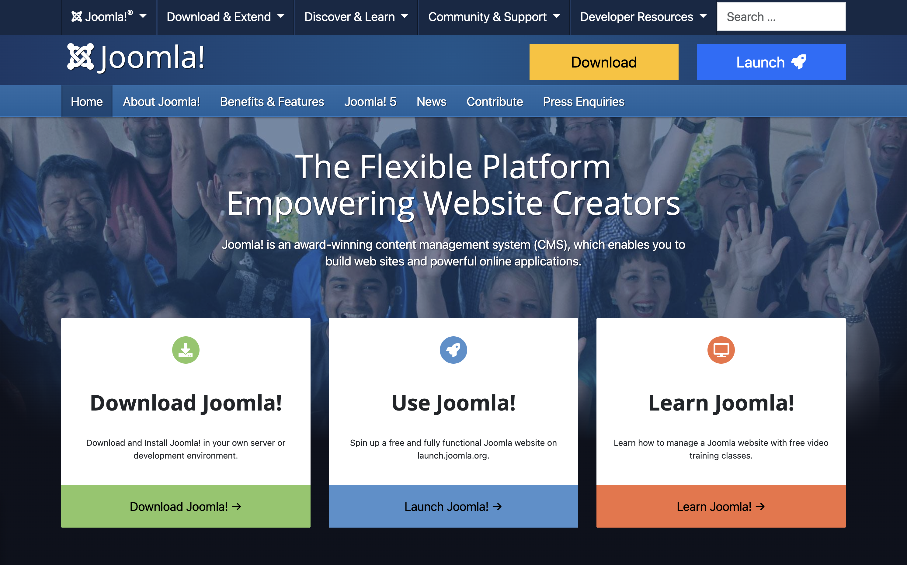 joomla homepage 657 - 25 WordPress Alternatives Best For SEO