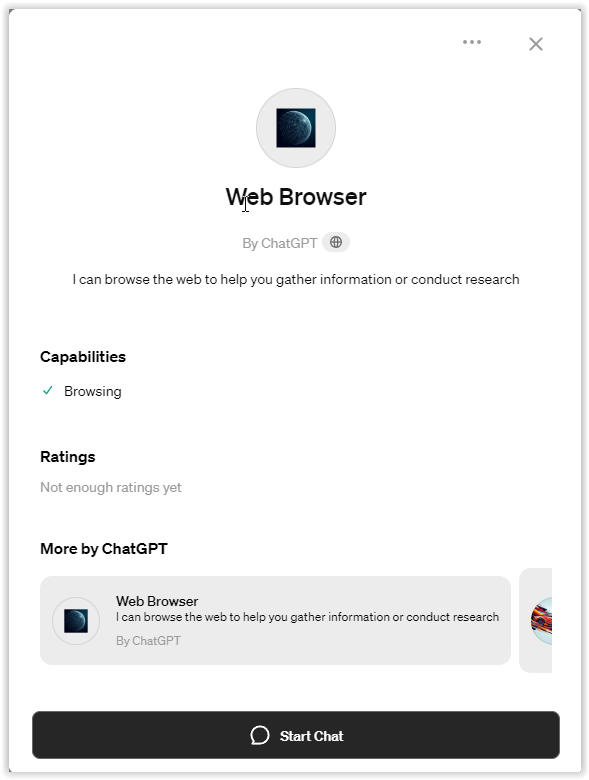 Navegador da Web por ChatGPT