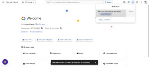 step 3 select project 793 480x217 - Automate Multi-Site Reporting With Google Sheets And GSC API