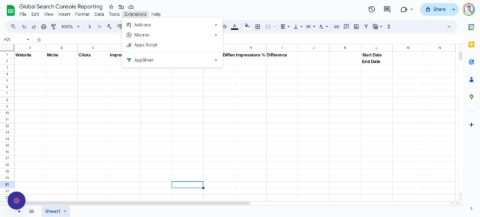 step 4 create apps script 67 480x217 - Automate Multi-Site Reporting With Google Sheets And GSC API