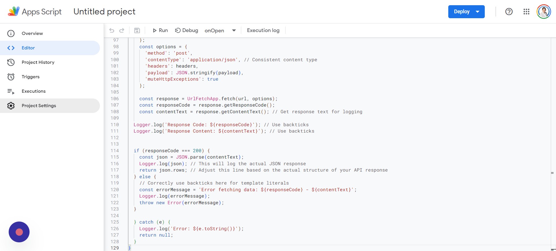 step 6 app settings 797 - Automate Multi-Site Reporting With Google Sheets And GSC API