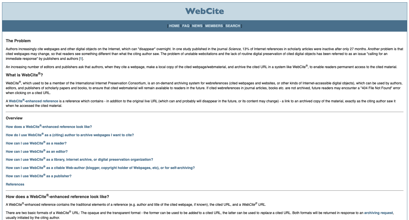 WebCite has powerful applications for authors, journalists, academics, and publishers.