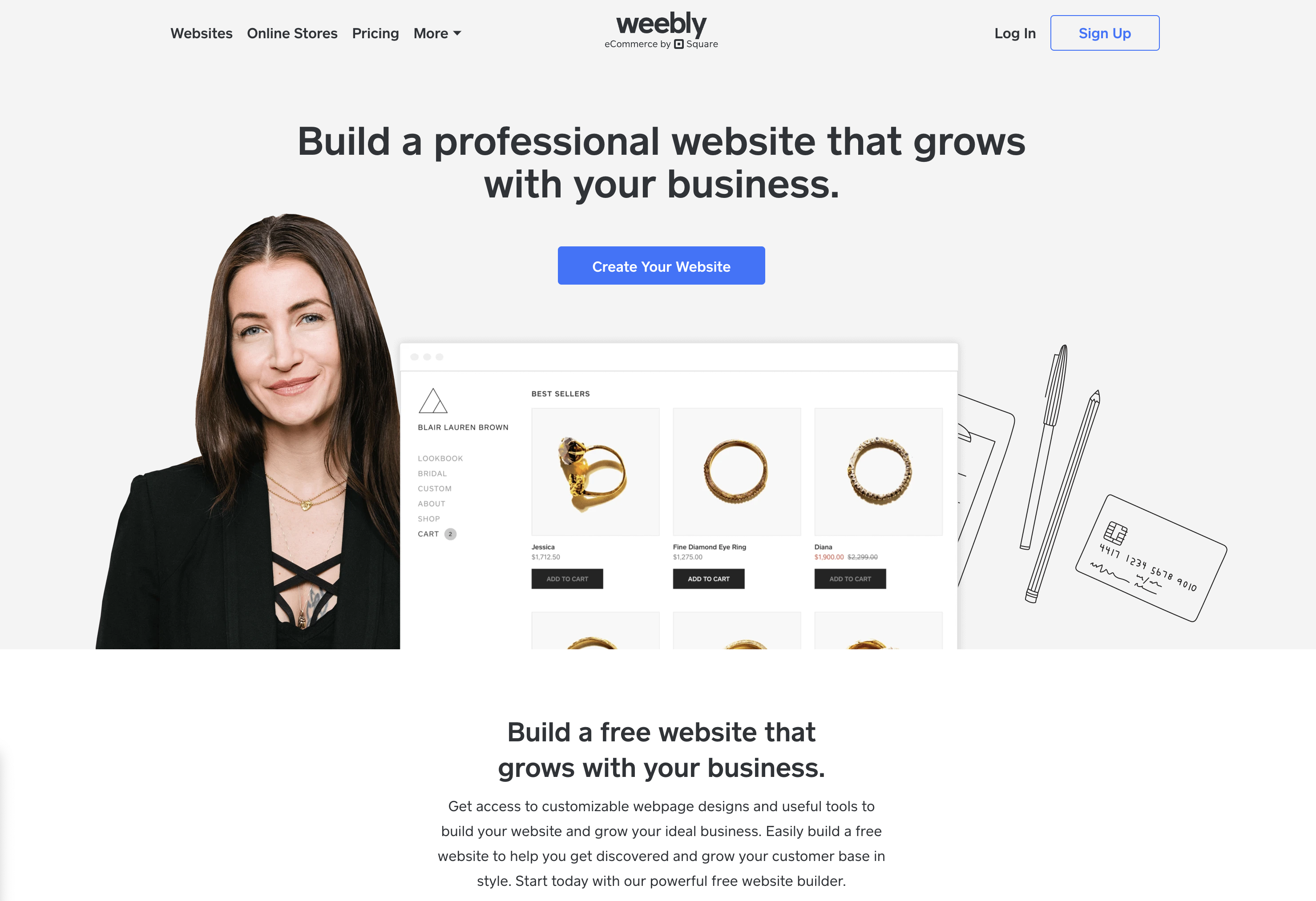 weebly website homepage