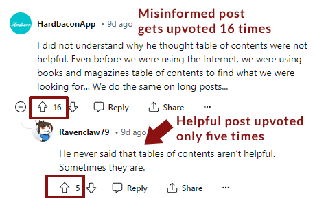 misinformed post 270 - Are The r/SEO Reddit Moderators Biased Against Google?