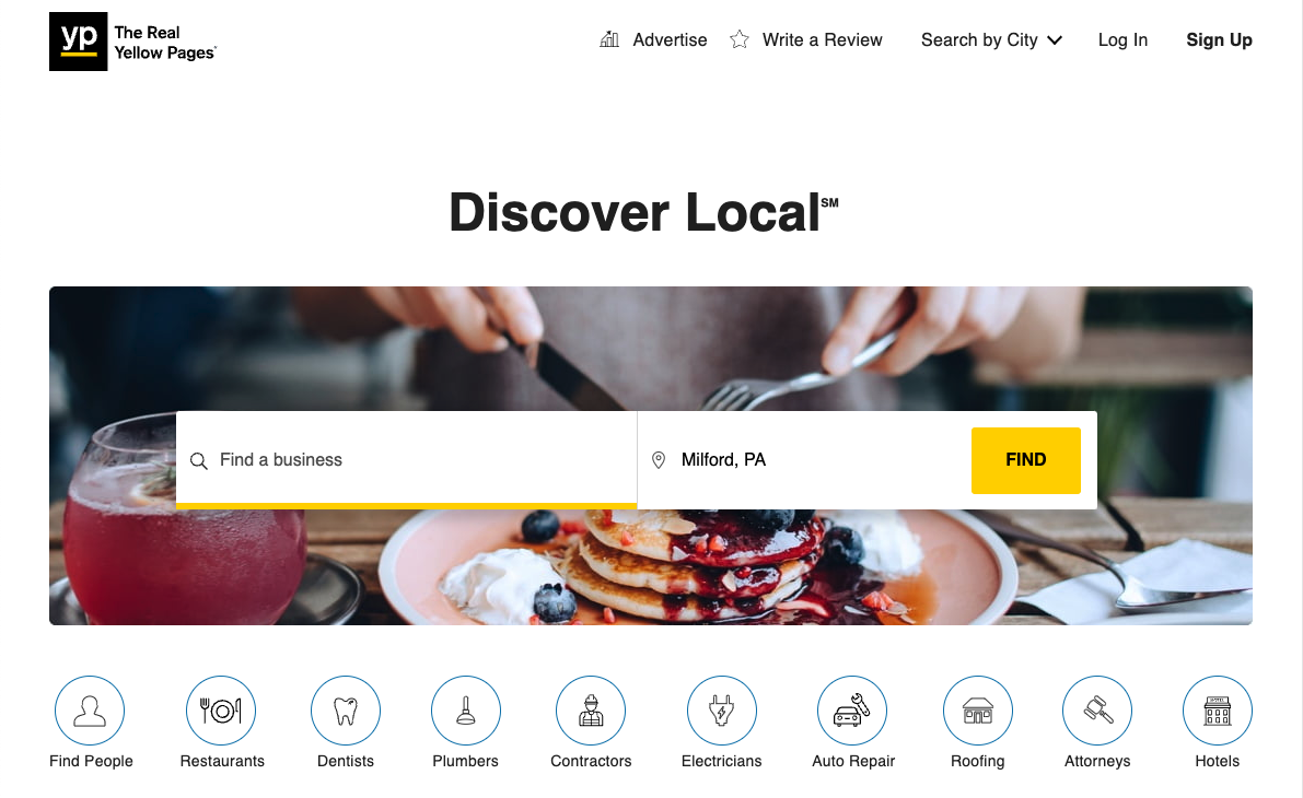Yellow Pages web directory