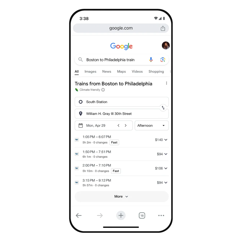 trains in search.width 1000.format webp 73 - Google Search & Maps Get Upgrades For Greener Travel