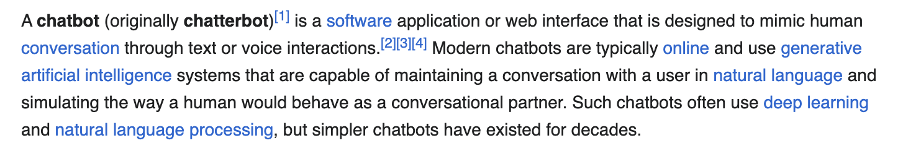 chatbot definition