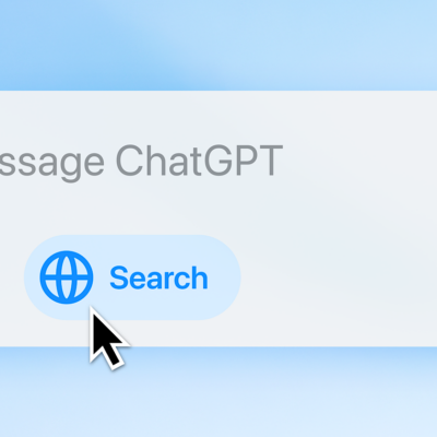 User interface showing ChatGPT 4 providing real-time data with search results integration