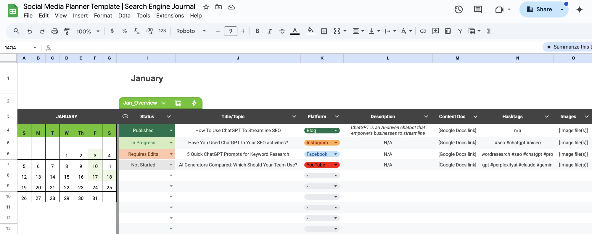 Social Media Planner: How To Plan Your Content (With Template) social media planner fill out topics 700 - Social Media Planner: How To Plan Your Content (With Template)