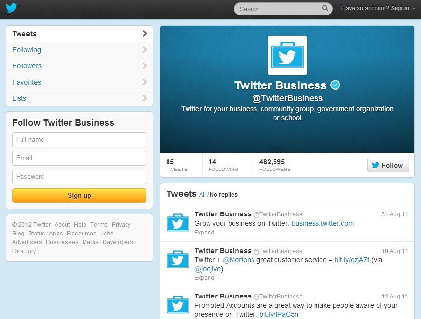 Twitter Business